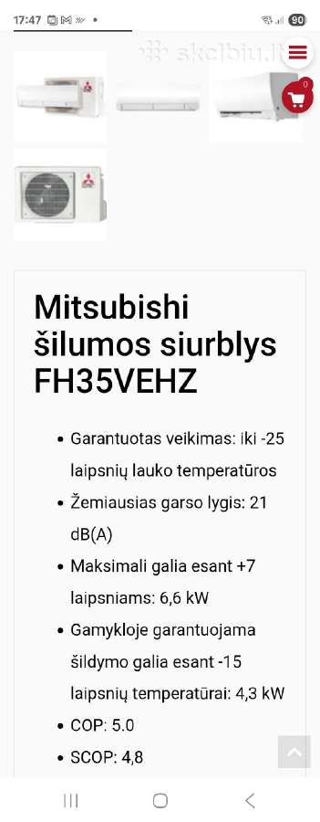 Kondicionierius-šilumos siurblys - nuotraukos Nr. 7