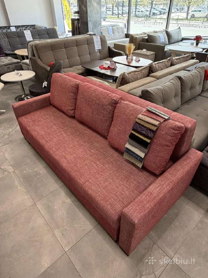 Lietuviška sofa-lova nauja su patalynės dėže - nuotraukos Nr. 4