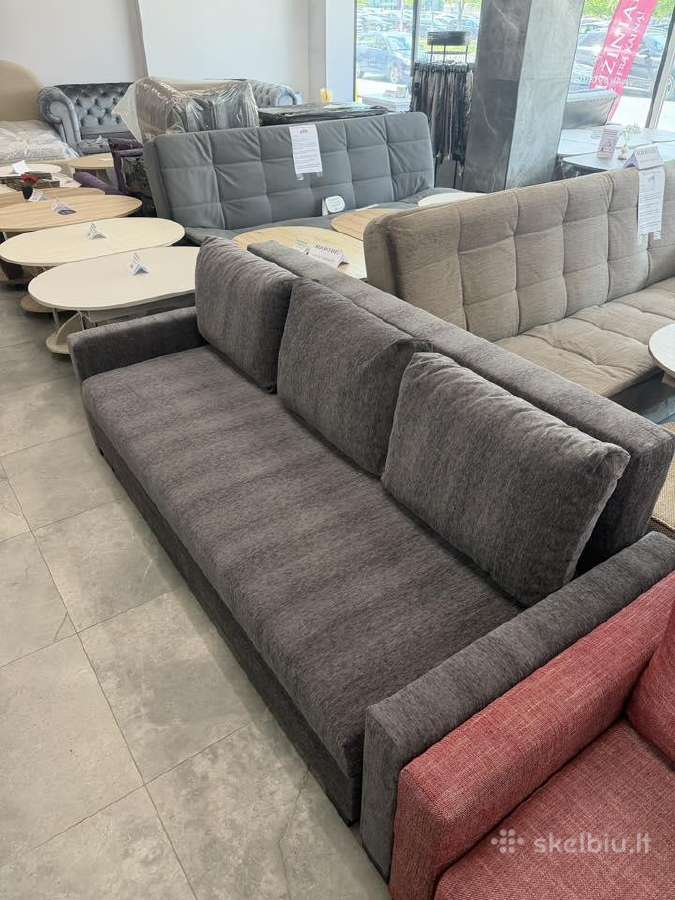 Lietuviška sofa-lova nauja su patalynės dėže