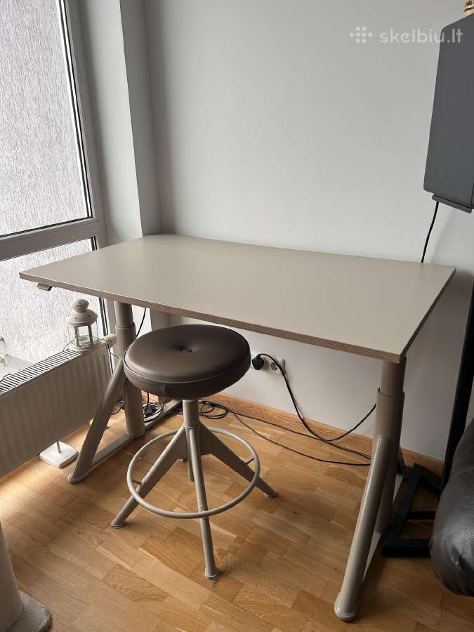 Ikea pakeliamas stalas su kede 120x70