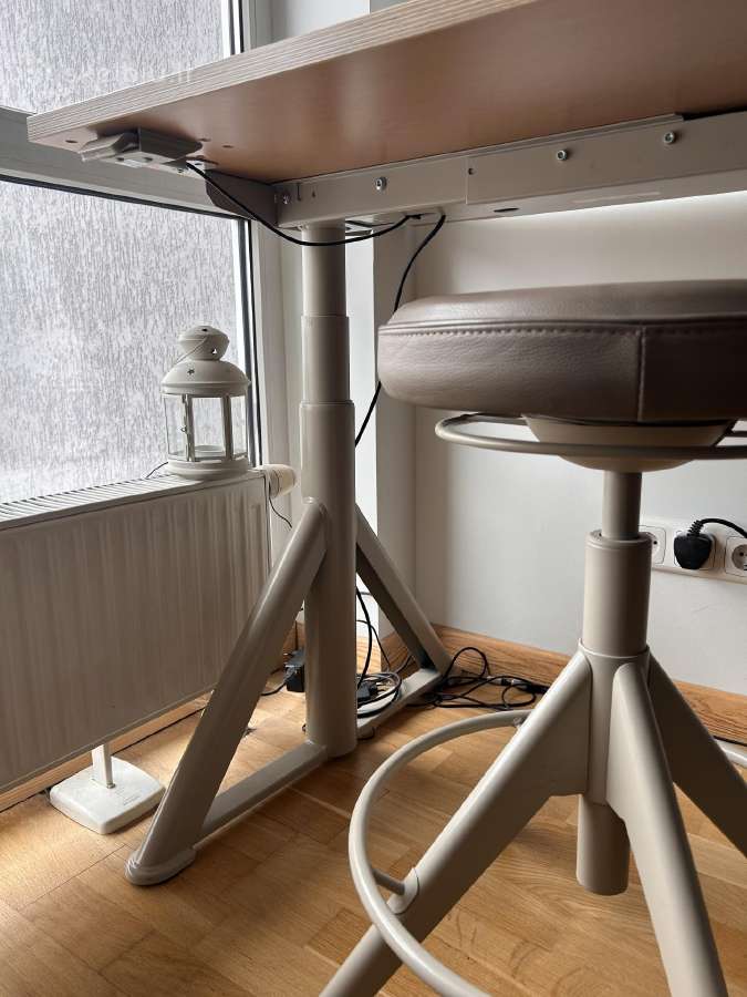 Ikea reguliuojamas stalas su kede 120x70 - nuotraukos Nr. 2