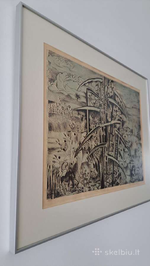 Irena Kačenauskaitė „vasara“ (litografija) 1977m. - nuotraukos Nr. 2