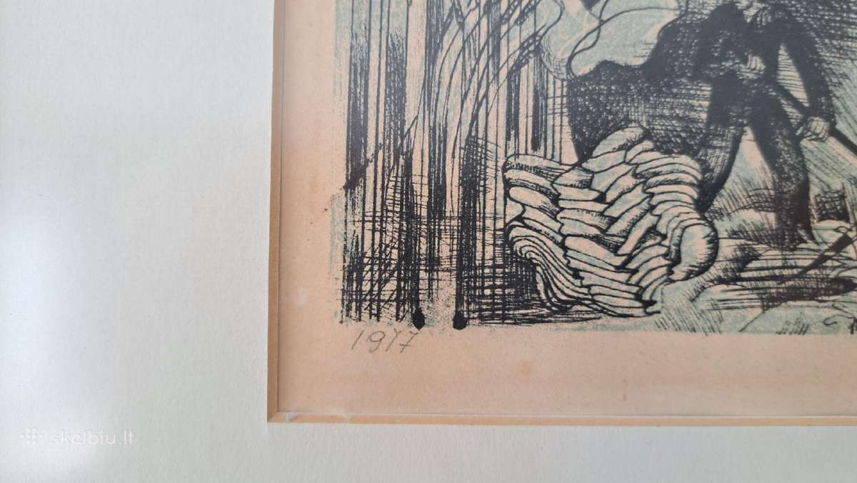 Irena Kačenauskaitė „vasara“ (litografija) 1977m. - nuotraukos Nr. 6