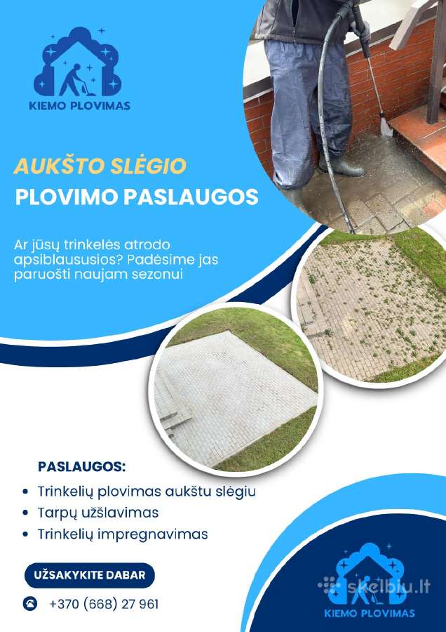 Trinkelių Plovimas Aukštu Slėgiu Vilniuje