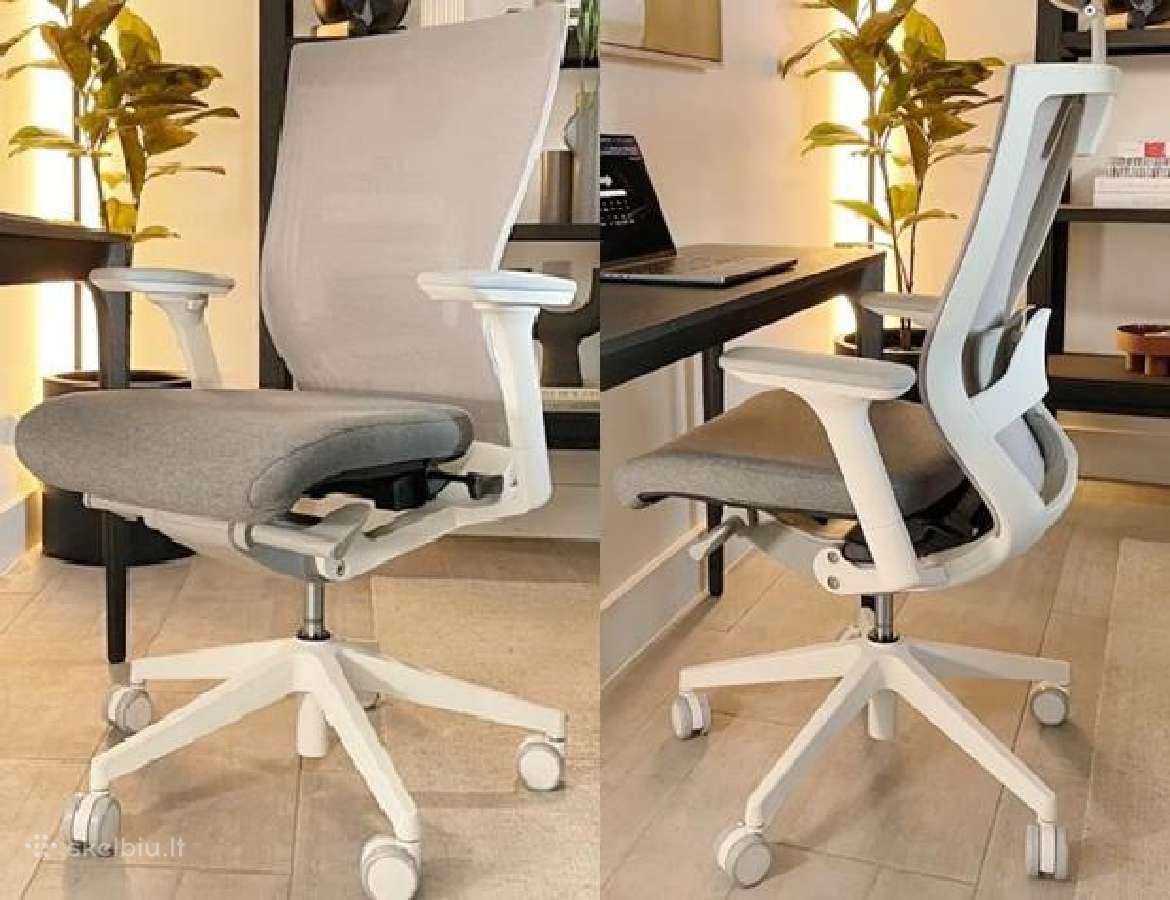 Ergonominė kėdė Sidiz T50 (balta/pilka)