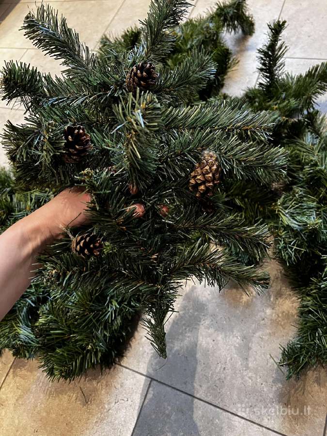 Dirbtinės eglės šakų girlianda 10 m - nuotraukos Nr. 2