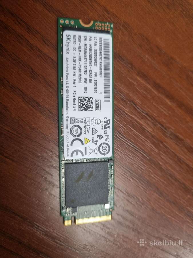 SSD 512gb M.2 Nvme naujas