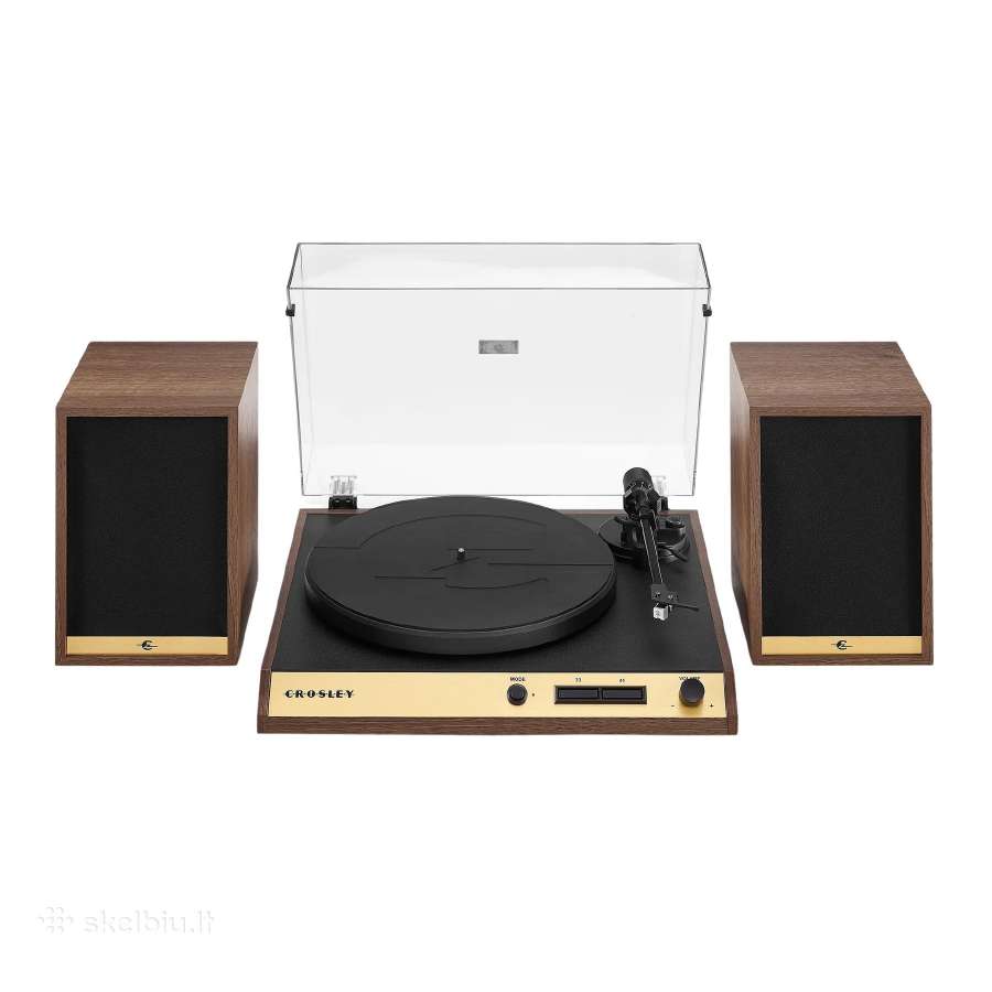 Retro stiliaus Crosley C72 Walnut patefonas