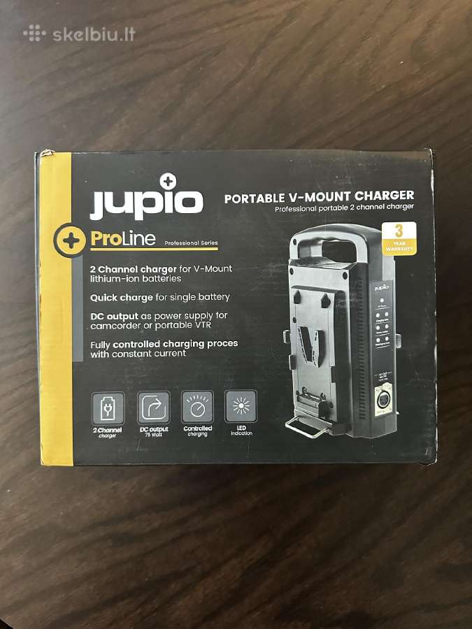 Jupio V-mount baterija 190wh (14.4v) + kroviklis - nuotraukos Nr. 6
