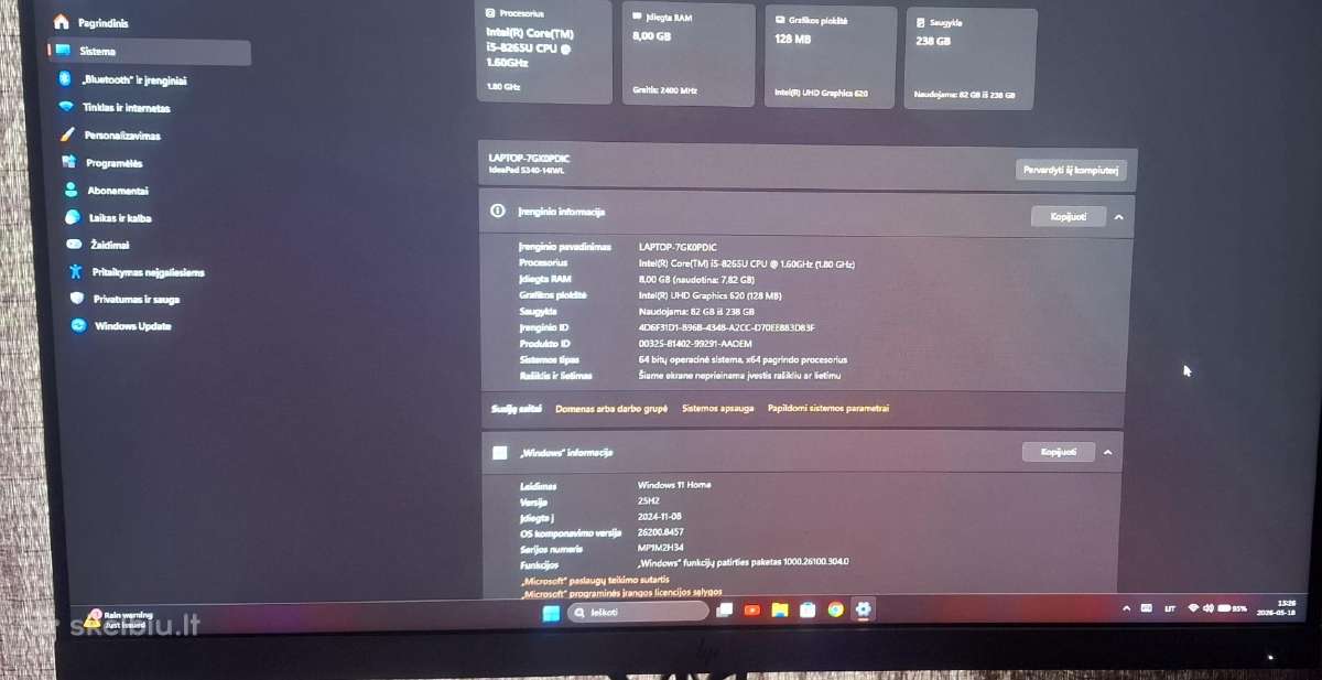 Lenovo Idealpad S340-14iwl - su defektu - nuotraukos Nr. 2