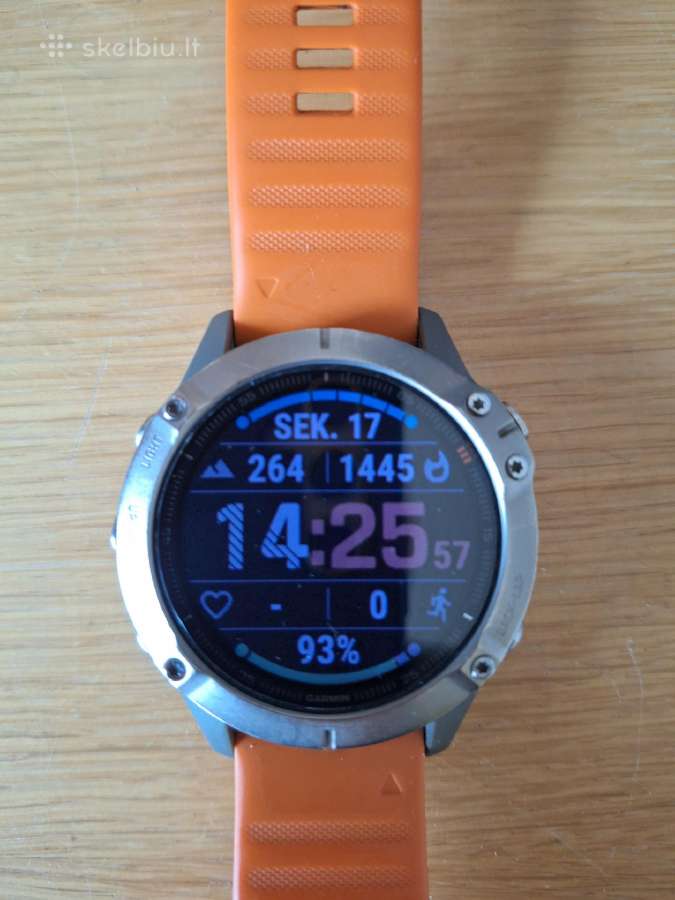 Garmin fenix 6 Sapphire 47mm, Titanium Orange - nuotraukos Nr. 3