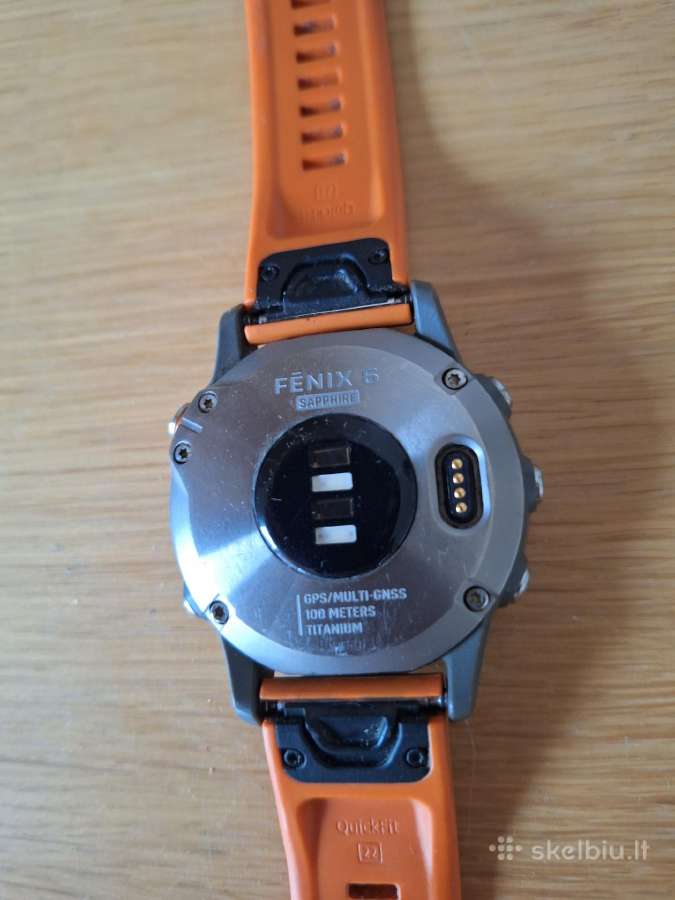 Garmin fenix 6 Sapphire 47mm, Titanium Orange - nuotraukos Nr. 5