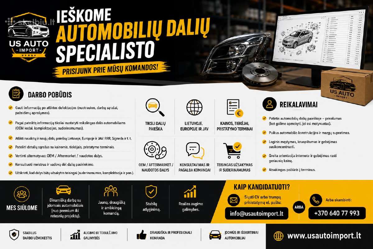 Reikalingas Detalistas (Automobilių Detalių Paiešk