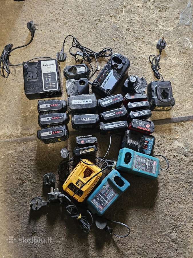 Bosch-panasonic-hitachi baterijos pakrovejai.