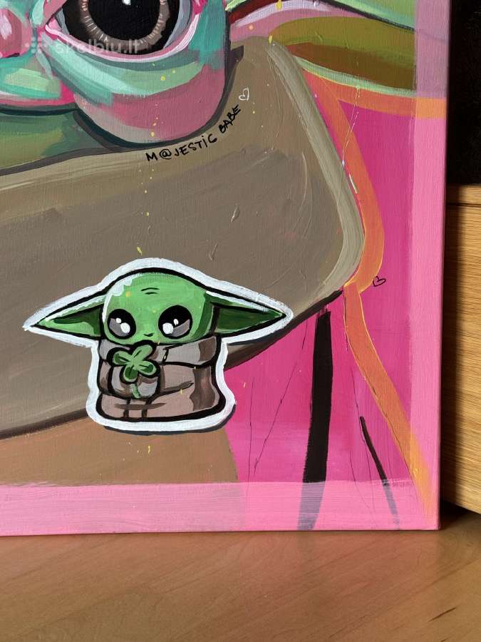 Baby Yoda 2022 vienetinis paveikslas - nuotraukos Nr. 2