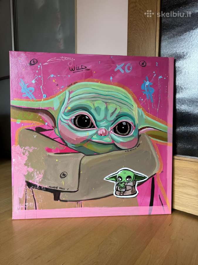 Baby Yoda 2022 vienetinis paveikslas - nuotraukos Nr. 15