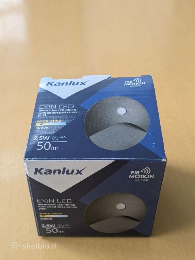 Kanlux Exin Led2.5w šviestuvas su judesio davikliu