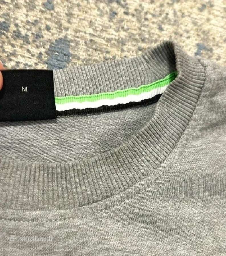 Hugo Boss pilkas siuvinėtas logotipo megztinis su - nuotraukos Nr. 5