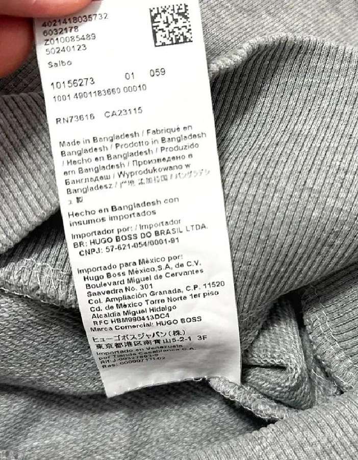 Hugo Boss pilkas siuvinėtas logotipo megztinis su - nuotraukos Nr. 7
