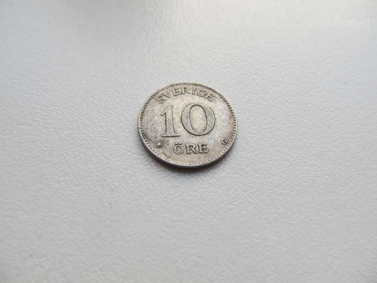 10 ore , Švedija , 1934 sidabras G