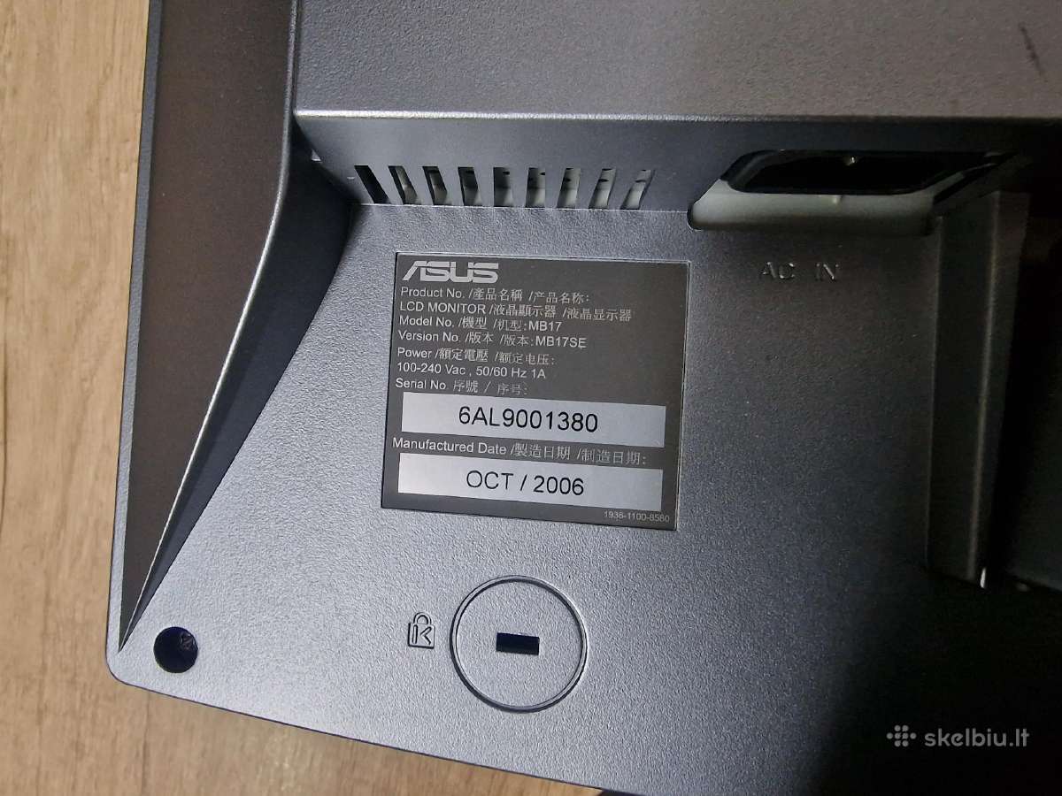 Asus 17" Mb17se 5:4 moitorius su garsiakalbiu - nuotraukos Nr. 4