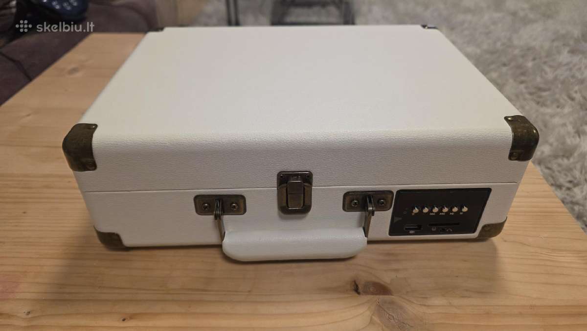 Patefonas su Bluetooth baltas