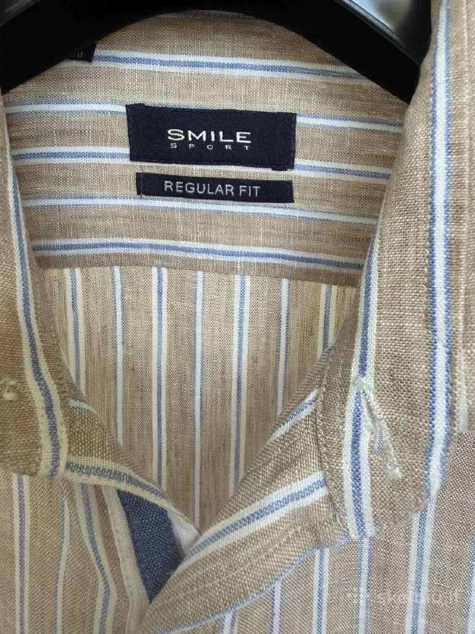 Smile 100% lino vyriški marškiniai M/l dydis - nuotraukos Nr. 2