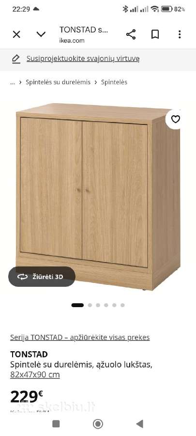 Nauja spintelė (bufetas) Tonstad Ąžuolo lukštas