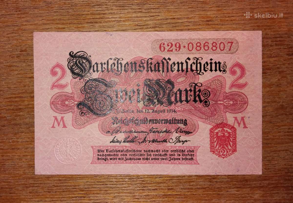 Vokietijos 2 markių banknotas