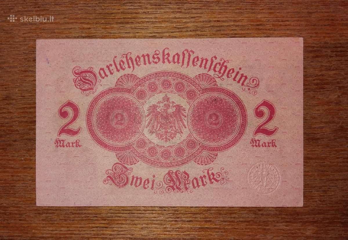 Vokietijos 2 markių banknotas - nuotraukos Nr. 2