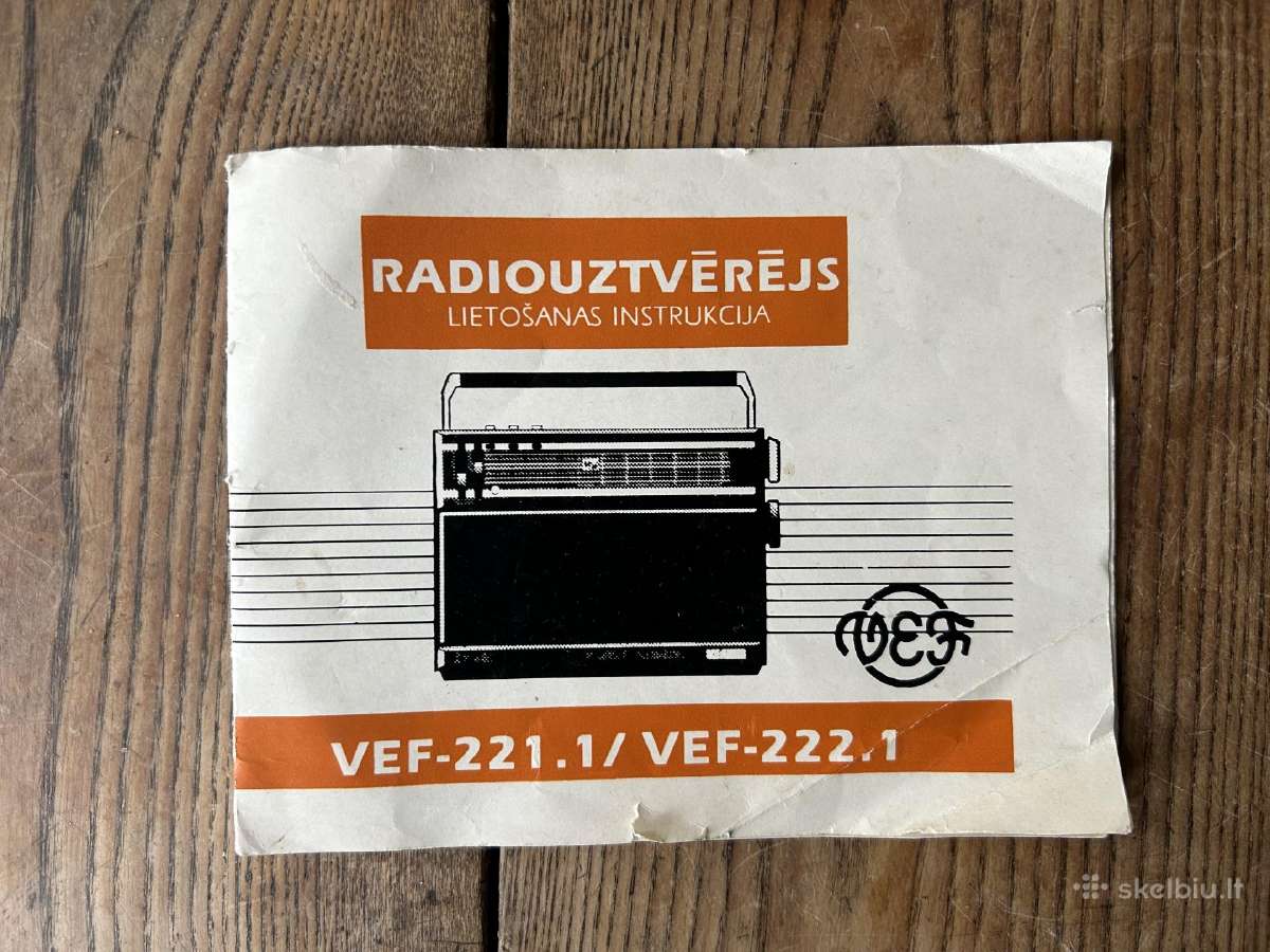Vef-221/222 naudotojo instrukcija