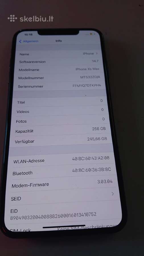Parduodu iphon Max XS 256-14, 7 - nuotraukos Nr. 5