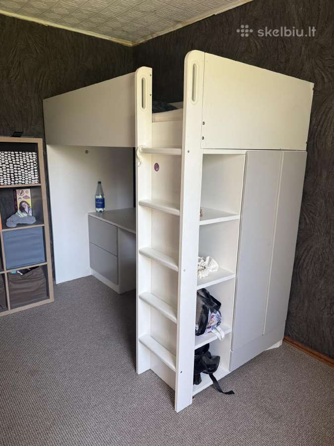 Ikea dviaukštė lova su stalu
