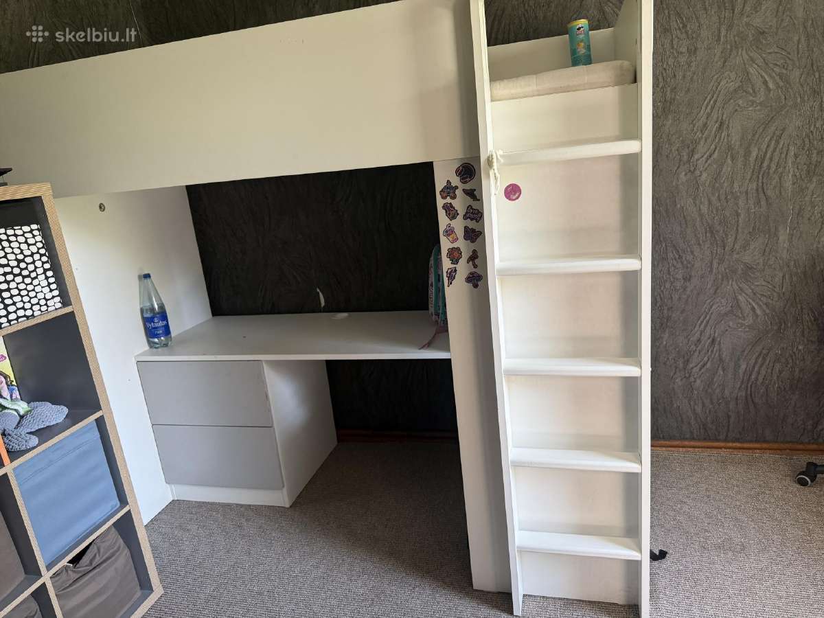 Ikea dviaukštė lova su stalu - nuotraukos Nr. 2