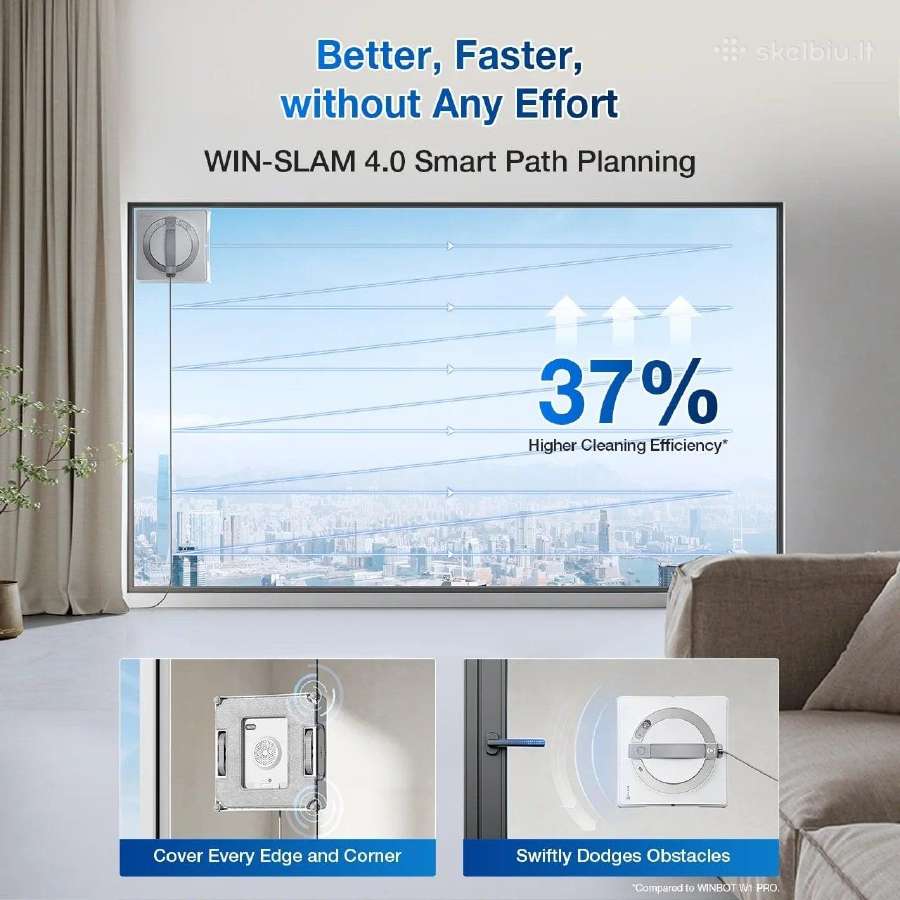 Langų valymo roboto Ecovacs Winbot W2 Pro nuoma - nuotraukos Nr. 5