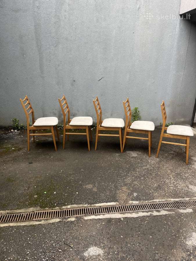 Vintažinės mid century bukmedžio kėdės - nuotraukos Nr. 4