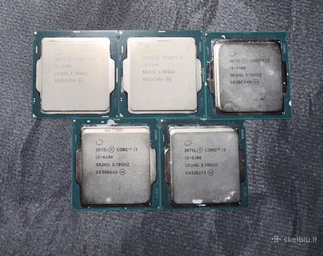 I3-6100 procesoriai (kaina už vienetą)