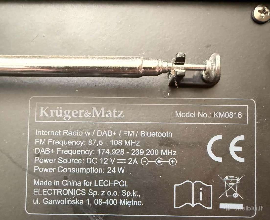 Internetinis radijo imtuvas kruger&matz Fm & Dab+ - nuotraukos Nr. 3