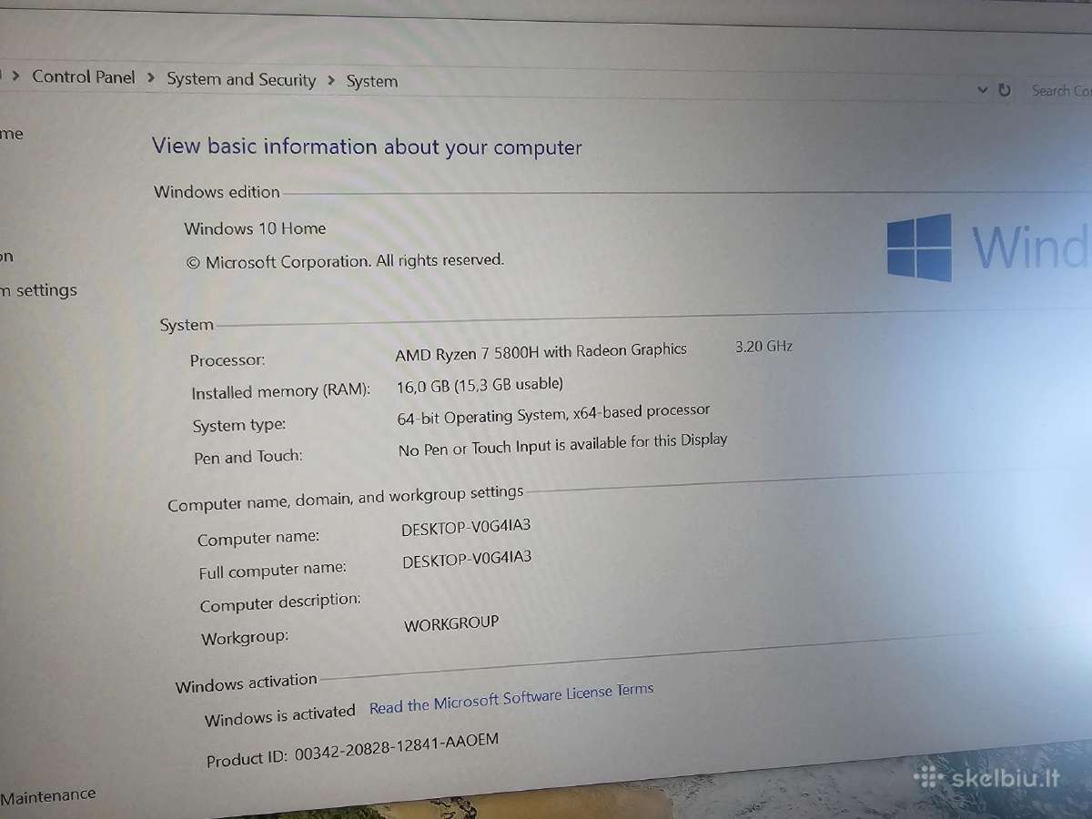 Hp Omen 15 16/512/3060 6gb dužes ekranas - nuotraukos Nr. 9