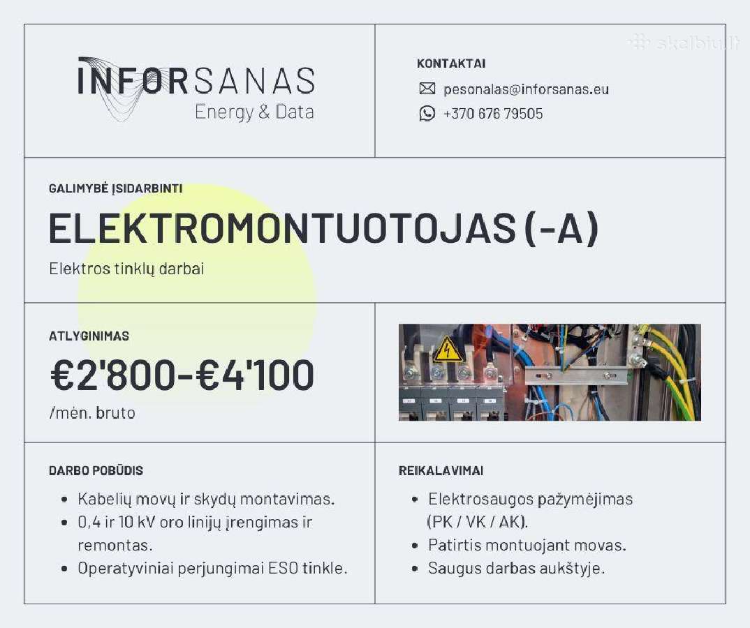 Elektromontuotojas (-a)