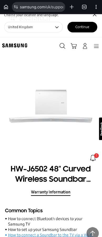 Lenktas bevielis Soundbar samsung Hw-j6502