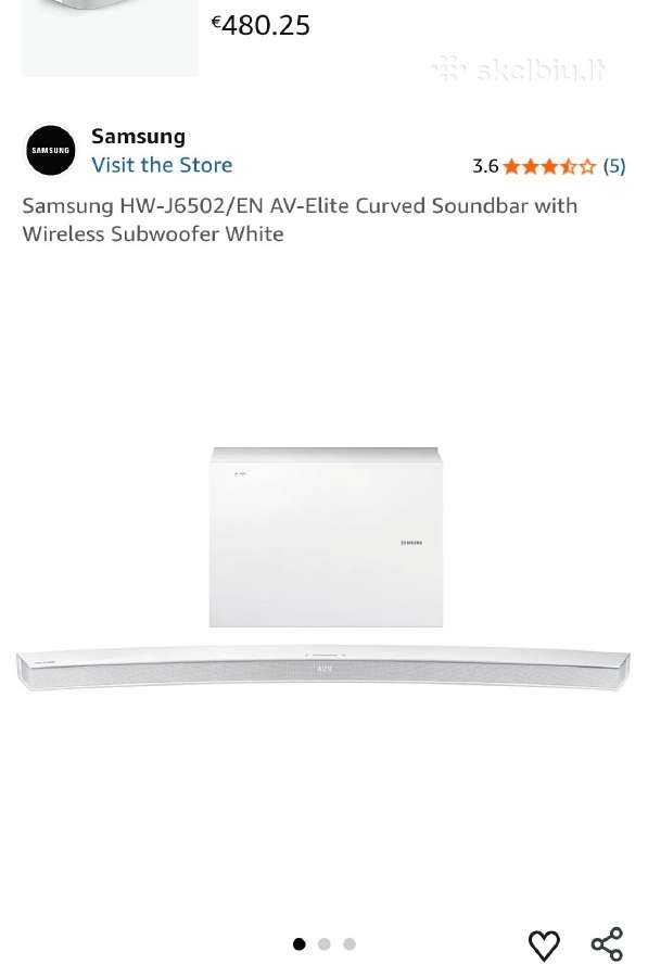 Lenktas bevielis Soundbar samsung Hw-j6502 - nuotraukos Nr. 6