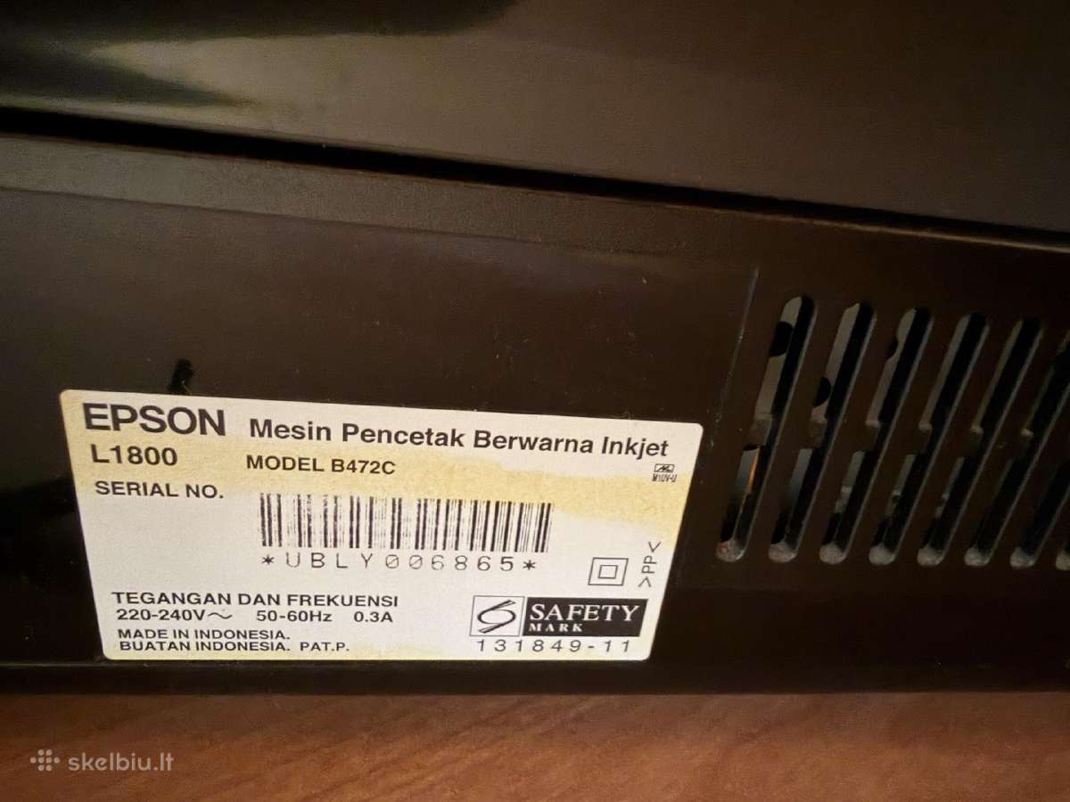 Spausdintuvas Epson L1800 - nuotraukos Nr. 2