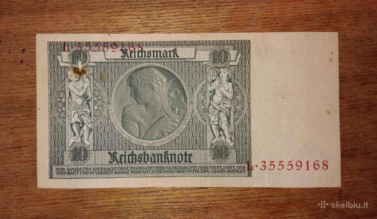 Vokietijos 10 markių banknotas - nuotraukos Nr. 2