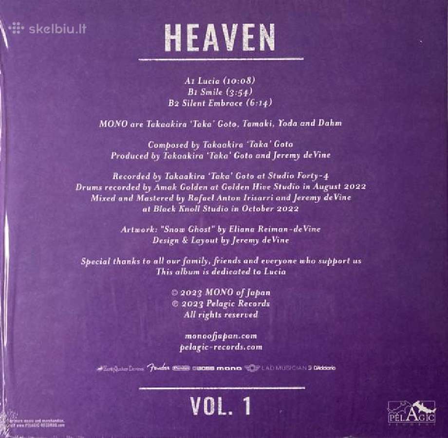 Mono (Japan) - Heaven Vol. 1 / Vinyl 10" limited o - nuotraukos Nr. 2