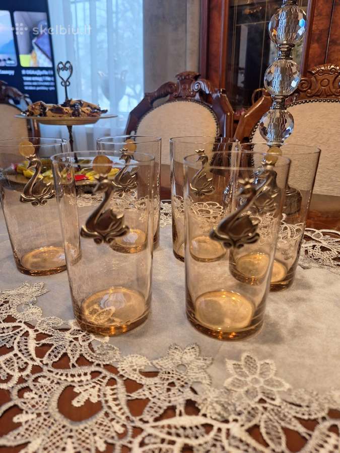 Vintažinės stiklinės - nuotraukos Nr. 2