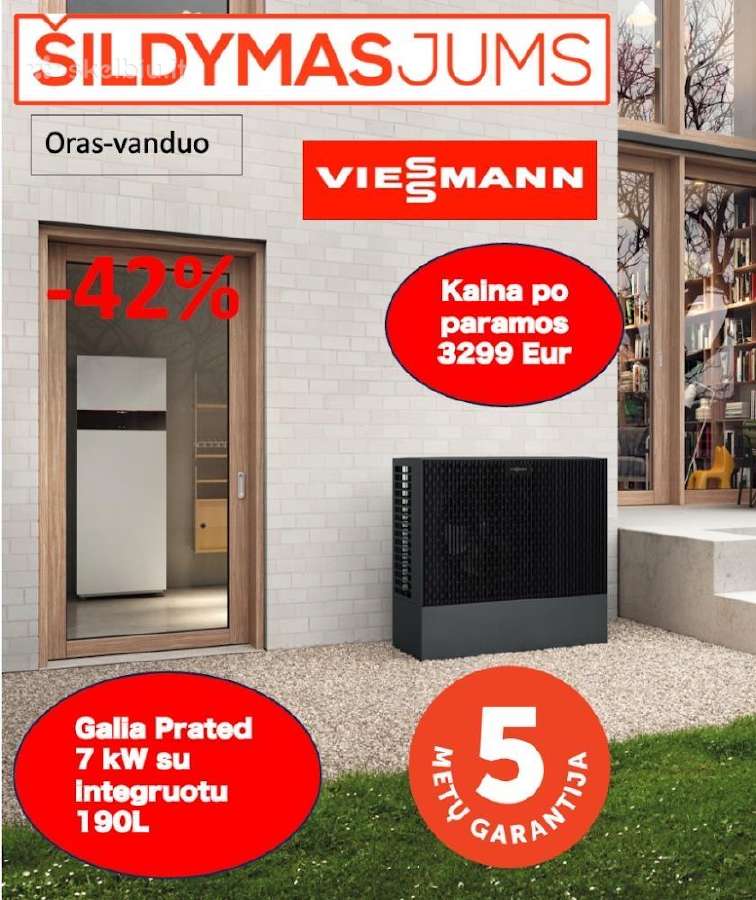 Oras vanduo Viessmann Vitocal 222-s 9kw su 190l