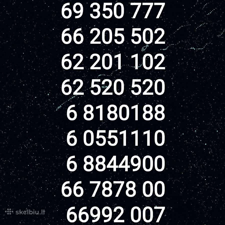 Gražus numeris 777 už 30€