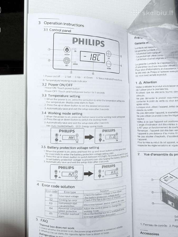 Autošaldytuvas Philips 12/24 V kompresorinis - nuotraukos Nr. 8