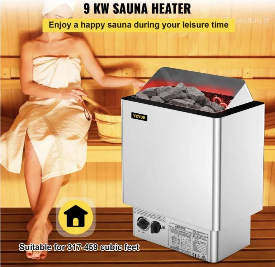 Pirties, saunos elektrinė krosnelė 9kw. - nuotraukos Nr. 9